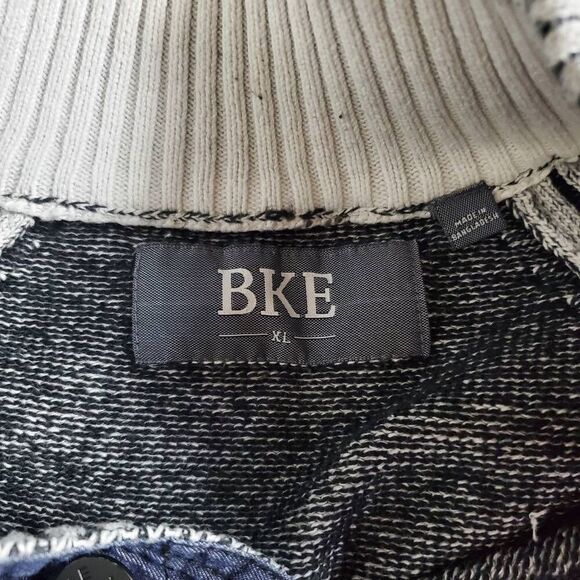 BKE Men’s Henley Sweater XL Gray Cotton Knit Long Sleeve Pullover Casual - Picture 5 of 7